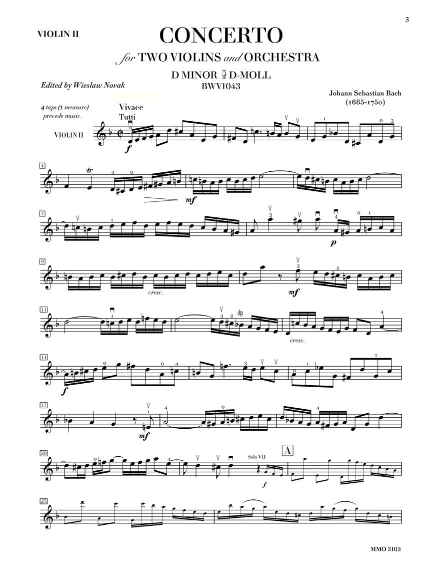 Bach Double Concerto in D minor BWV 1043