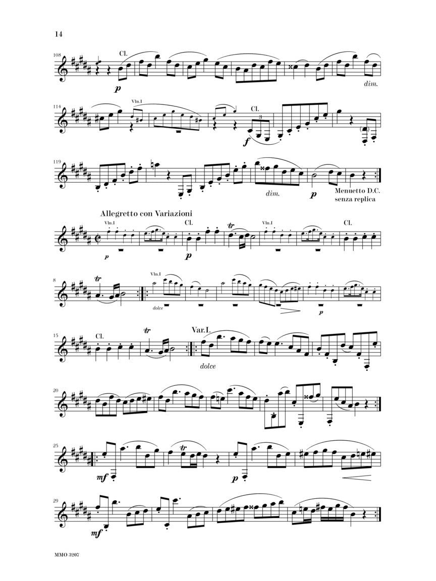 Mozart Quintet in A, KV581 Music Minus One Clarinet