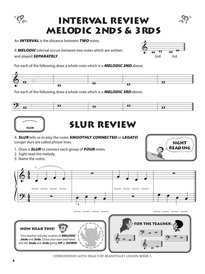 Beanstalk's Basics for Piano Theory Book Level 1
