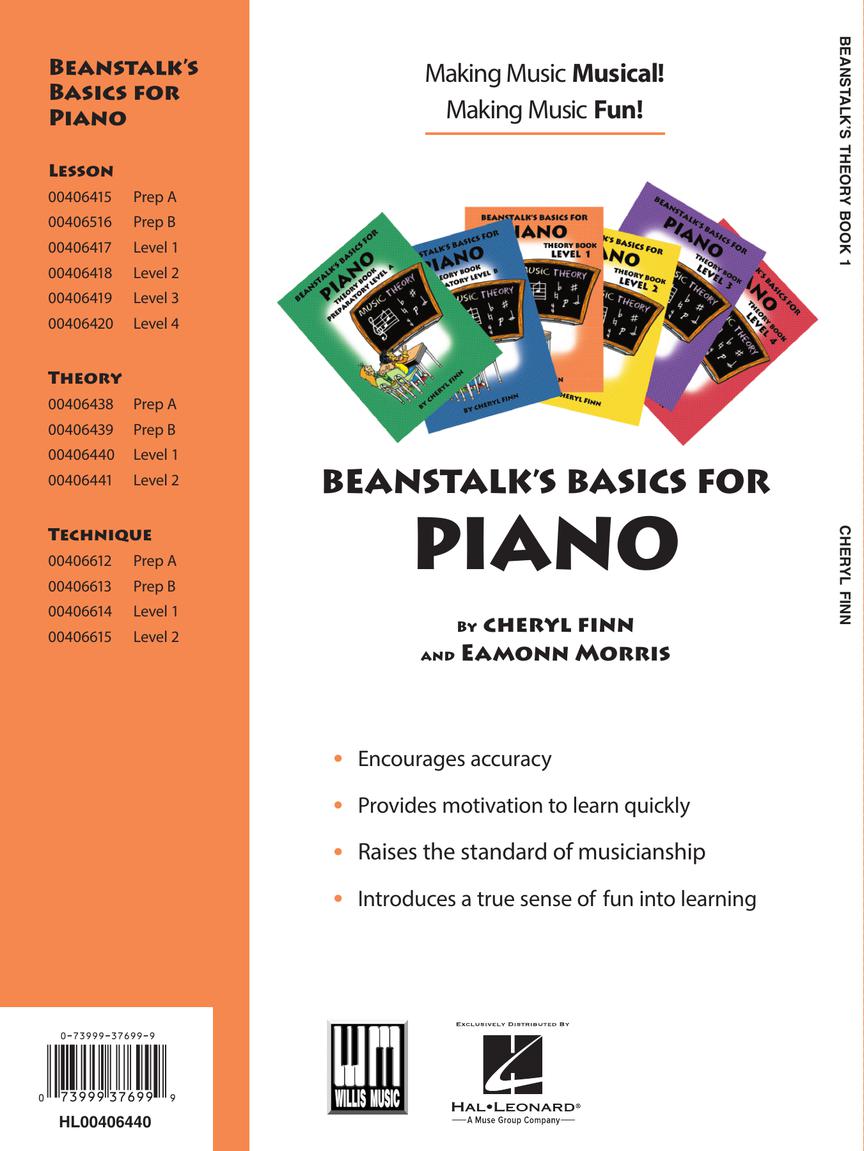 Beanstalk's Basics for Piano Theory Book Level 1