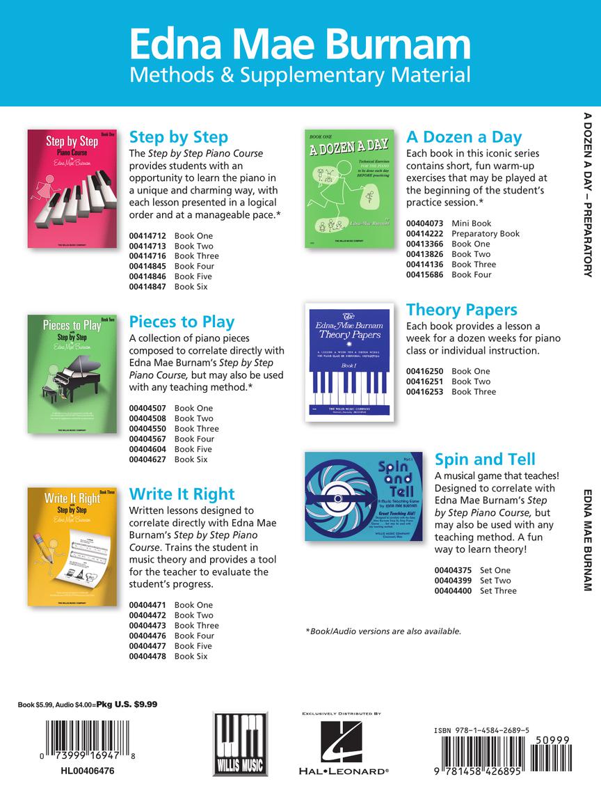 Burnam A Dozen a Day Preparatory Book – Book/Audio