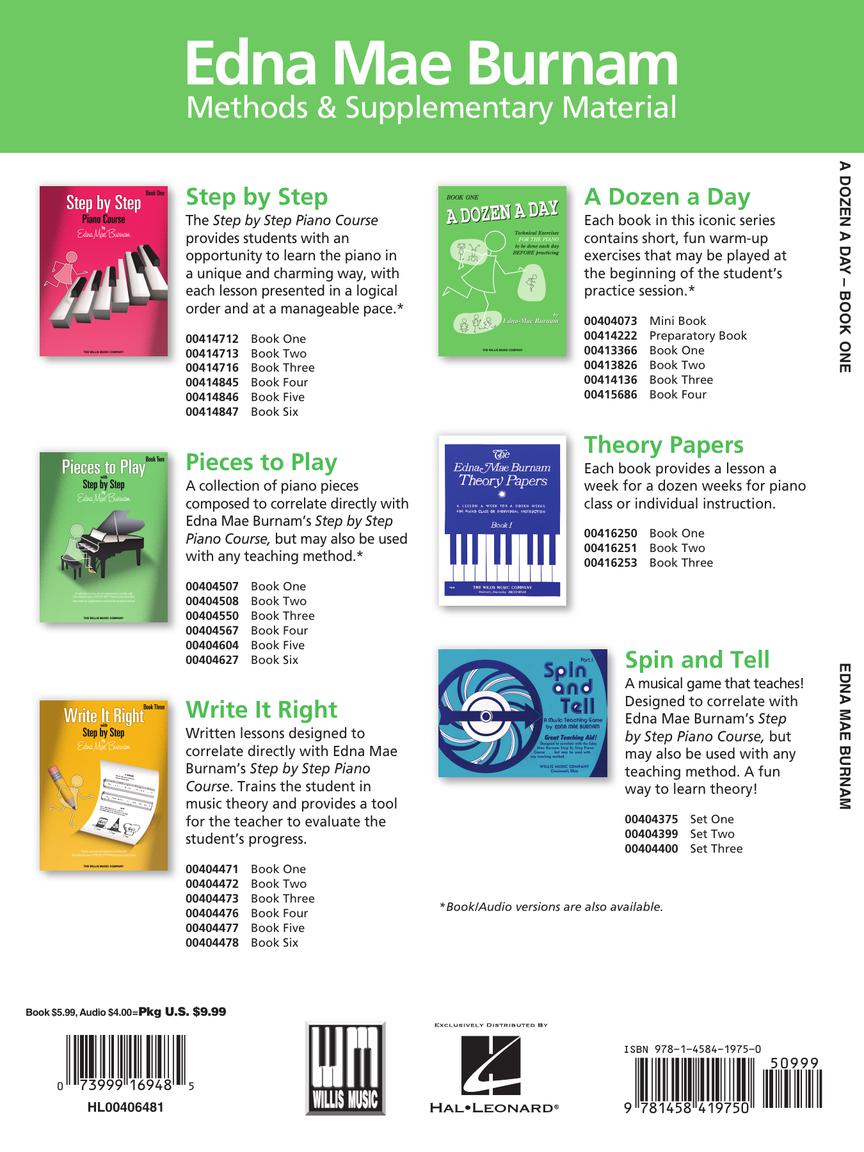 Burnam A Dozen a Day Book 1