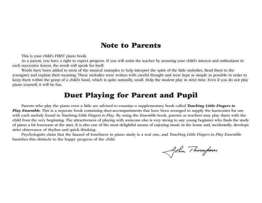 Thompson Teaching Little Fingers to Play