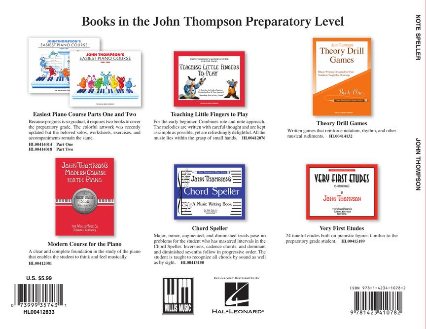 Thompson's Note Speller Early Elementary Level