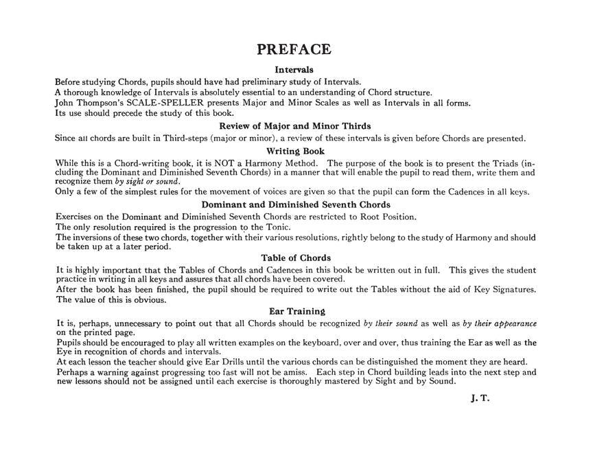 Thompson's Chord Speller - Schaum A Music Writing Book/Later Elementary Level