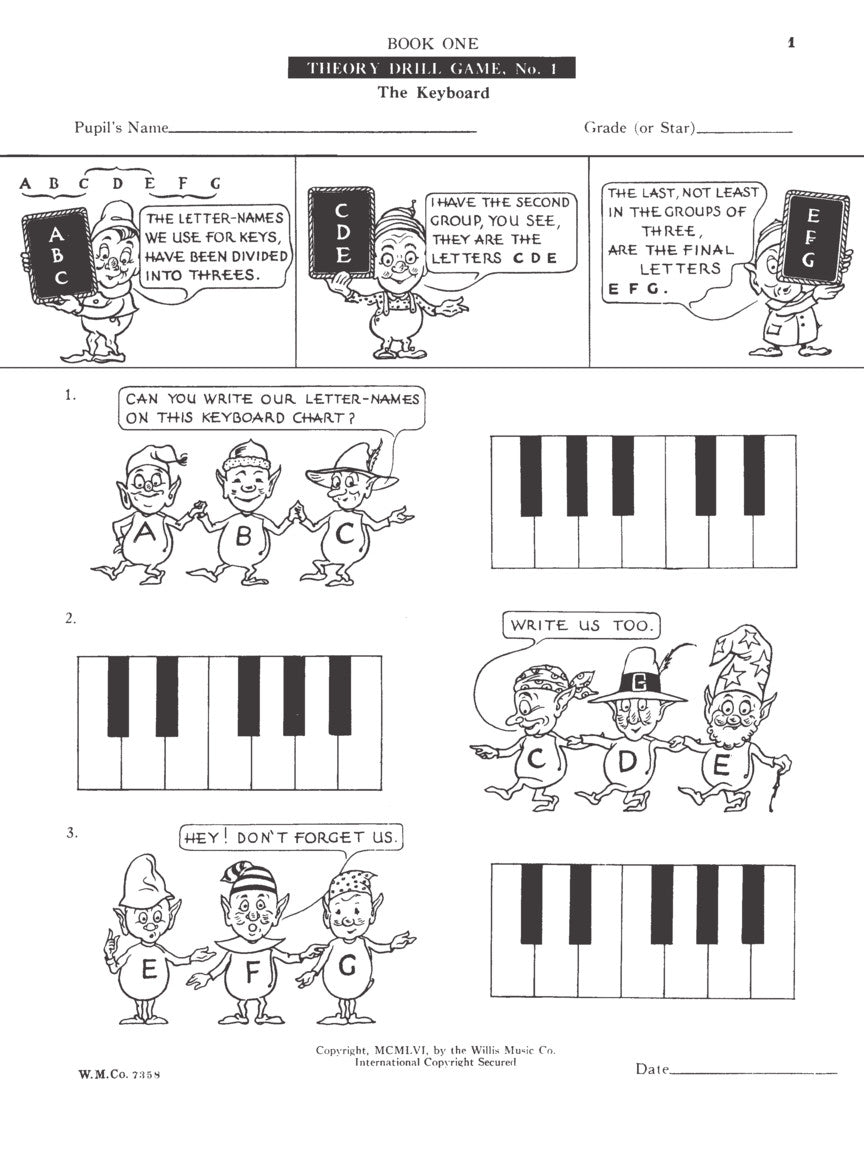 Thompson Theory Drill Games Book 1 Elementary Level