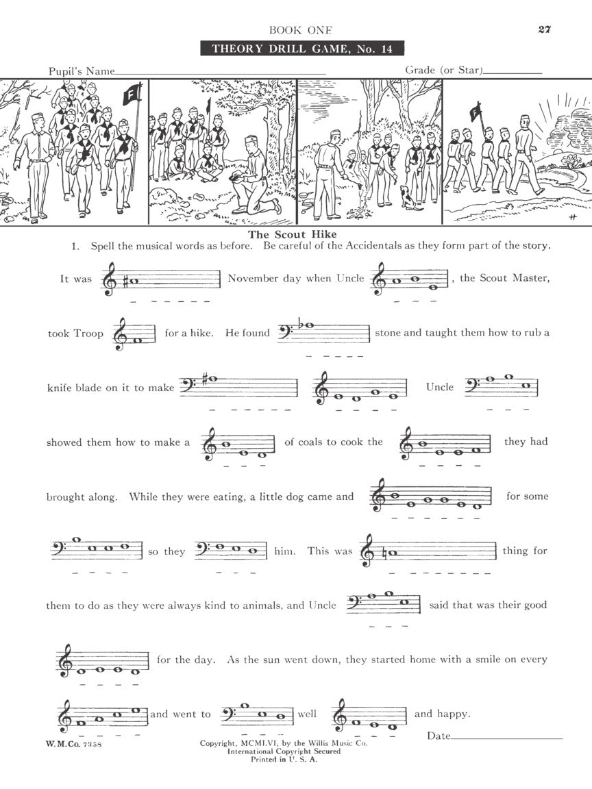 Thompson Theory Drill Games Book 1 Elementary Level