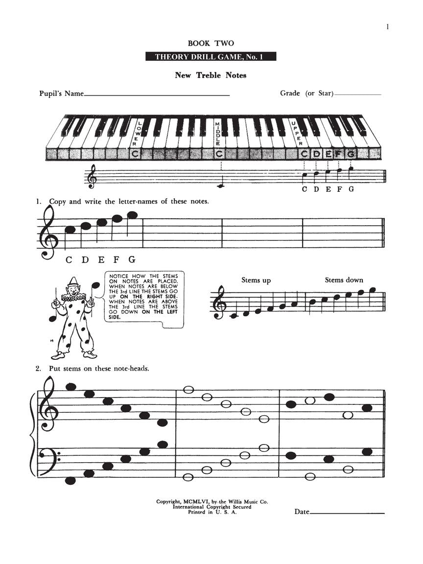 Thompson Theory Drill Games Book 2 Elementary Level