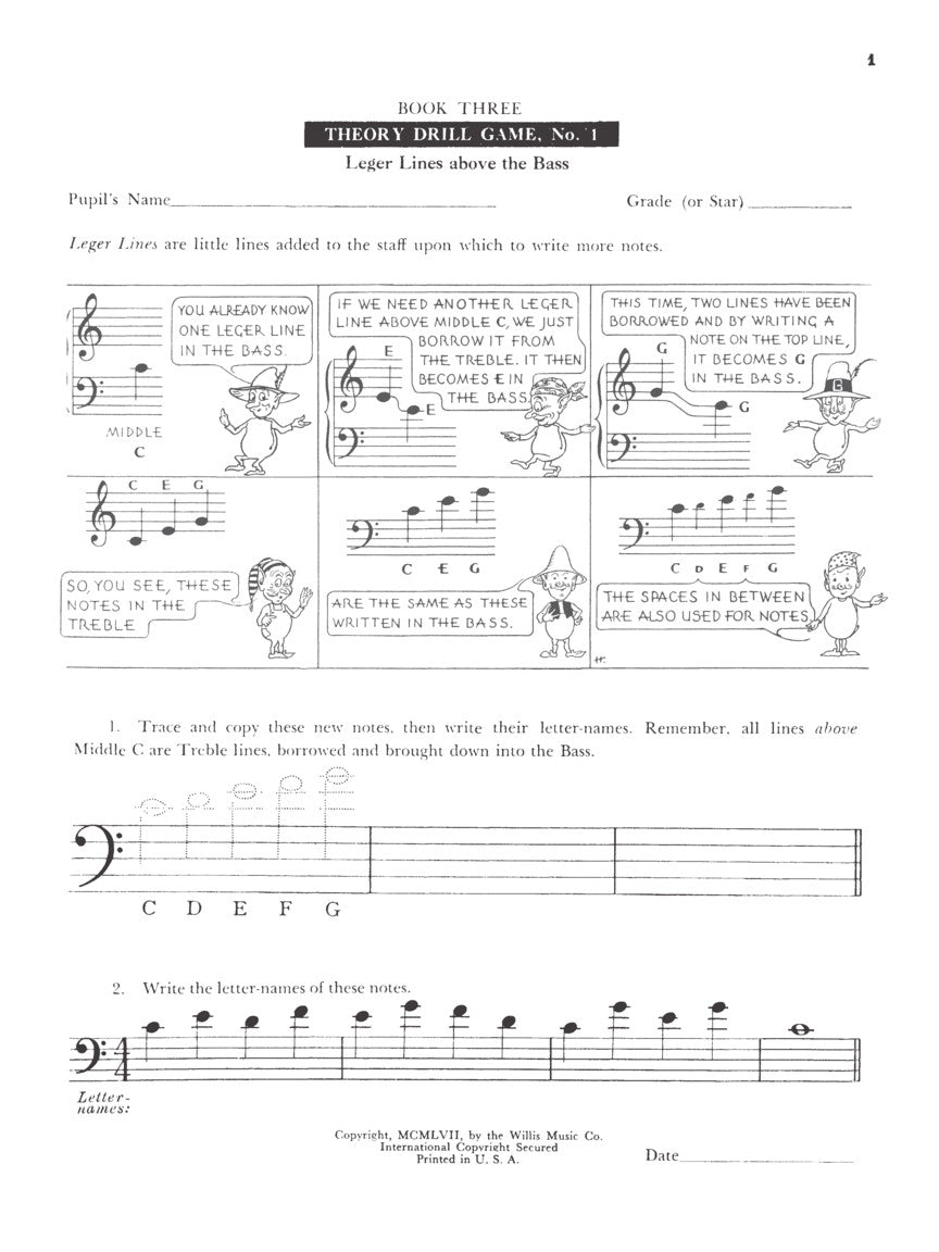 Thompson Theory Drill Games Elementary Level