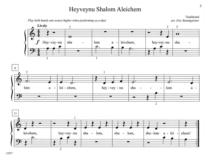 Jewish Favorites - Teaching Little Fingers to Play