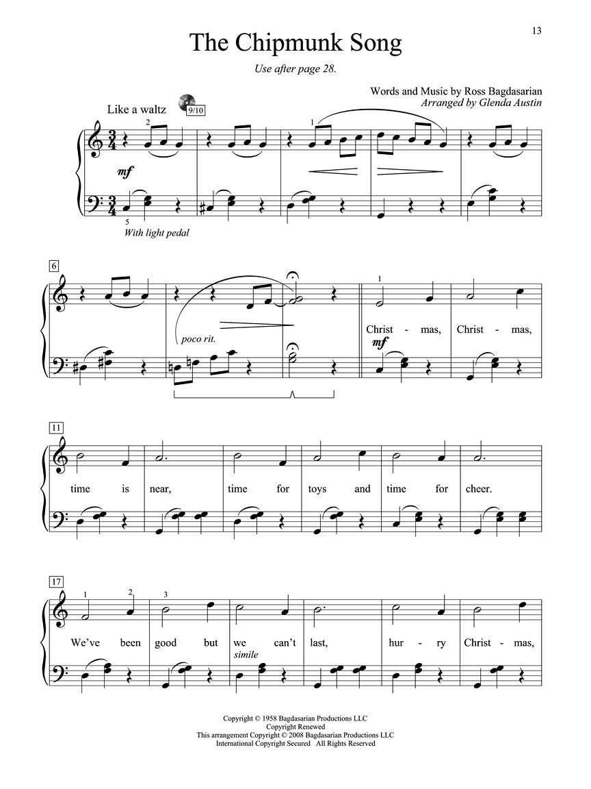 Christmas Piano Solos - Thompson's Modern Course for the Piano