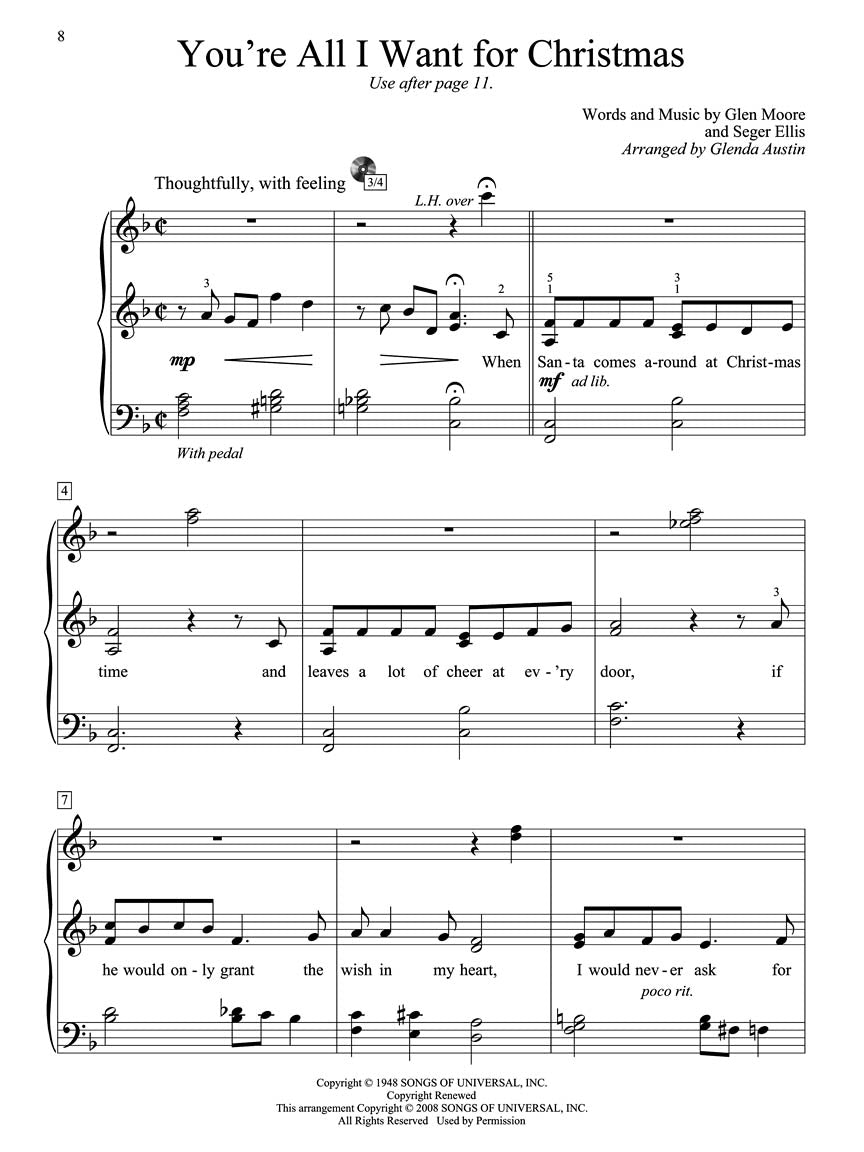 Christmas Piano Solos - Third Grade Thompson's Modern Course for the Piano