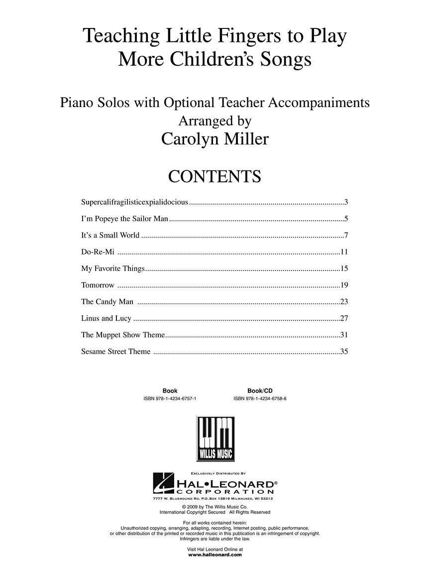 Teaching Little Fingers to Play More Children's Songs