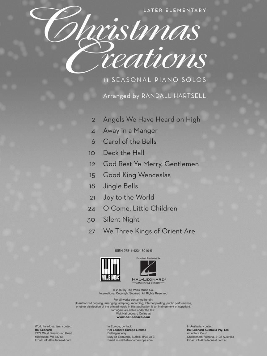 Christmas Creations 11 Seasonal Piano Solos