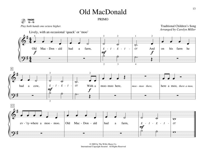 Teaching Little Fingers To Play Easy Duets Early Elementary Level