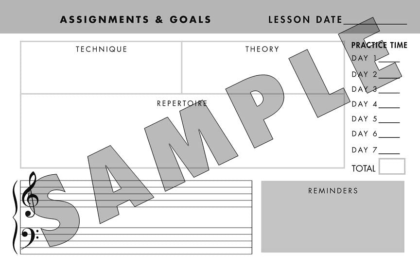 Practice Journal Weekly Planner for Music Students