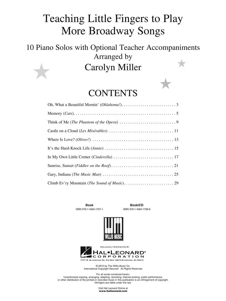 Teaching Little Fingers to Play More Broadway Songs