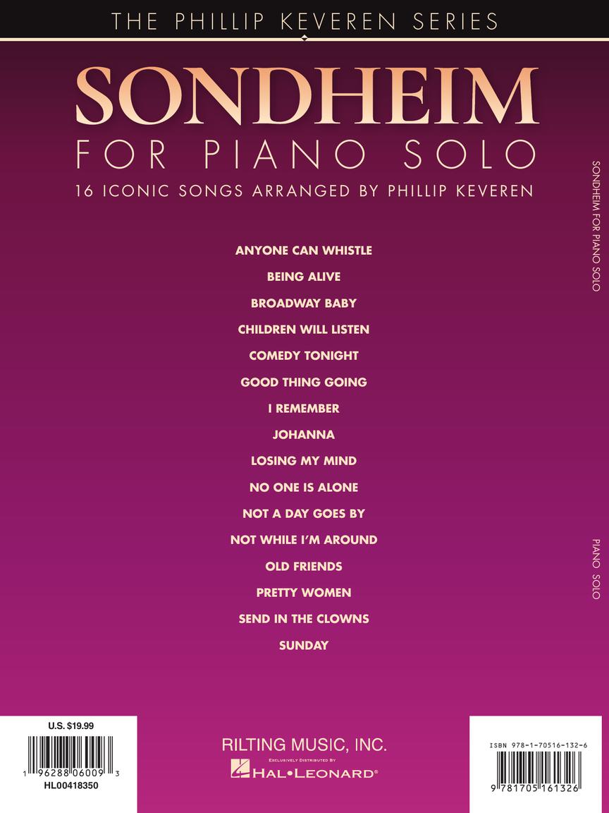Sondheim for Piano Solo