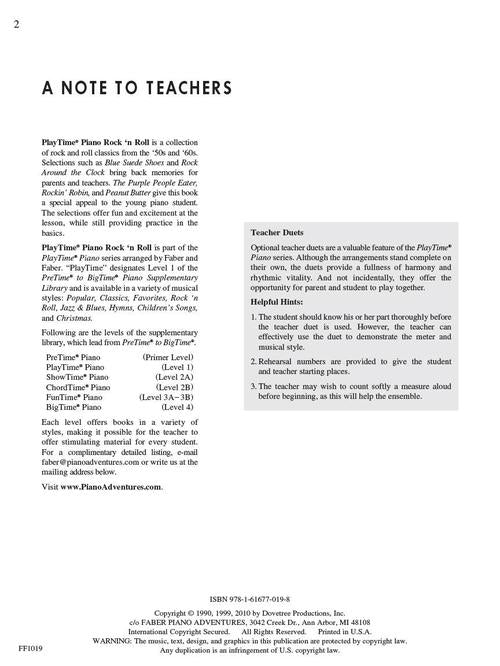 Faber Rock 'n' Roll - PlayTime Piano - Level 1