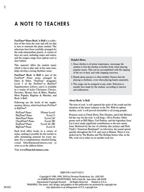 Faber Rock 'n' Roll - FunTime Piano - Level 3A-3B