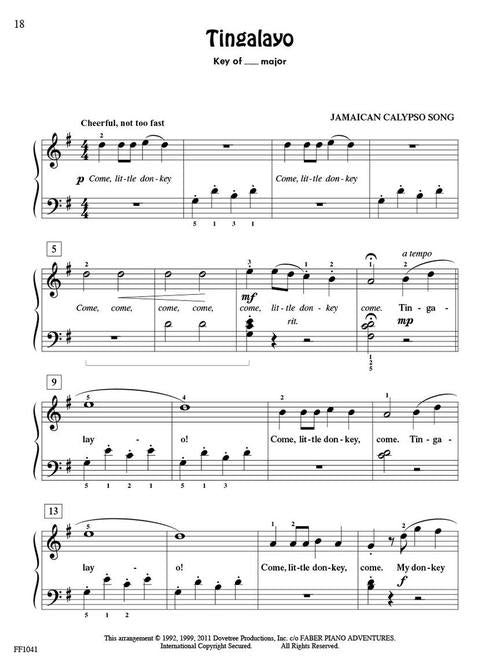 Faber Kids' Songs - ChordTime Piano - Level 2B