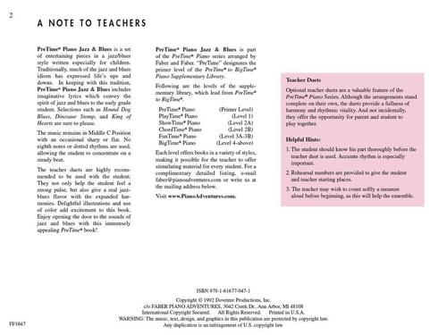 Faber Jazz & Blues - Pretime Primer Level