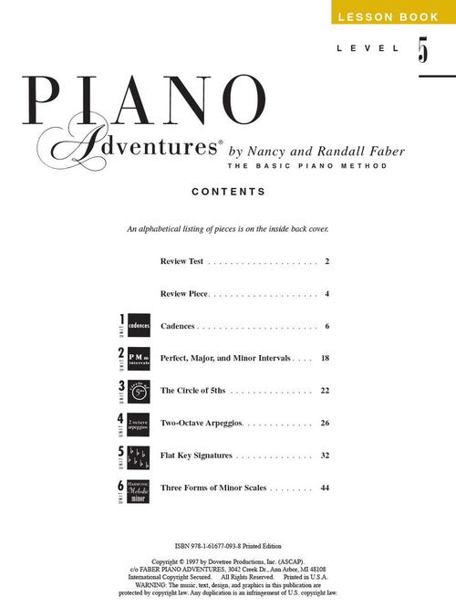 Faber Piano Adventures Lesson Book 5