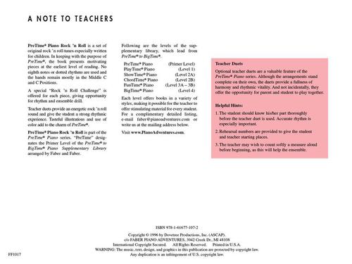 Faber Rock 'n Roll - Pretime to Bigtime - Piano Primer Level