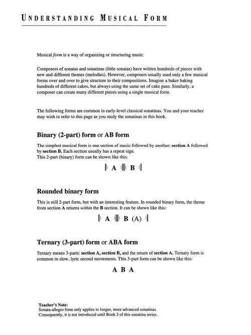 Piano Sonatinas - Book One