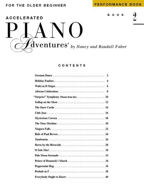 Accelerated Piano Adventures Performance Book 2