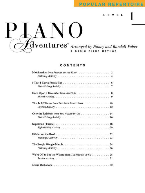 Faber Piano Adventures Popular Repertoire Book 1