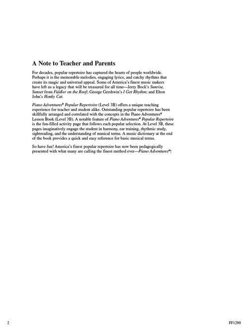 Piano Adventures Popular Repertoire Book 3B