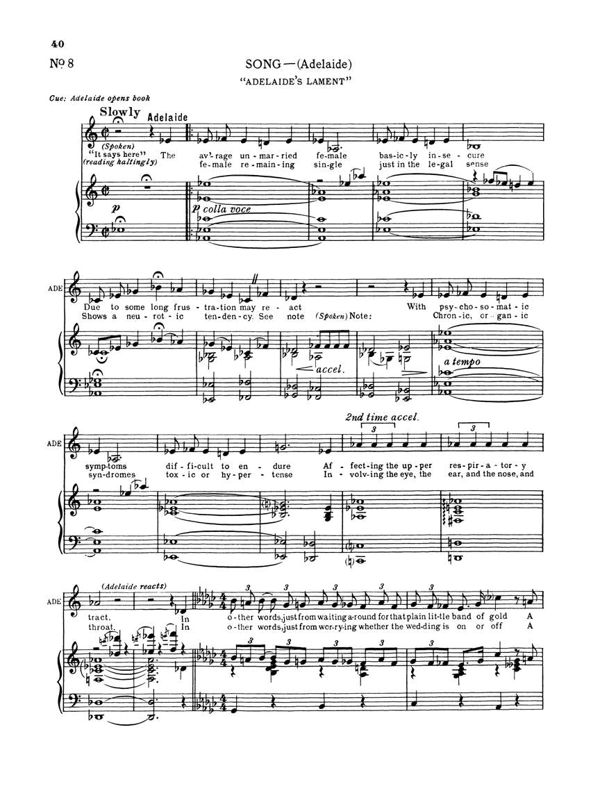 Guys and Dolls Vocal Score