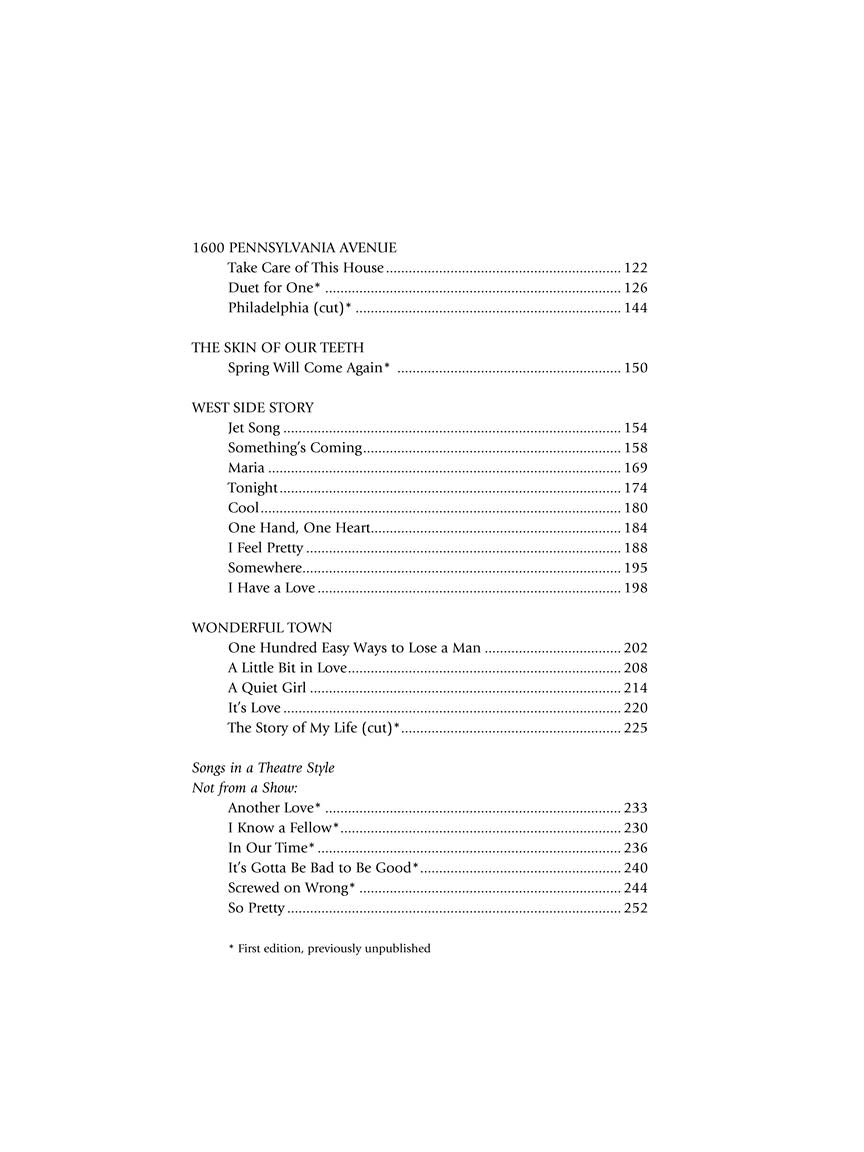 Bernstein Theatre Songs - High Voice
