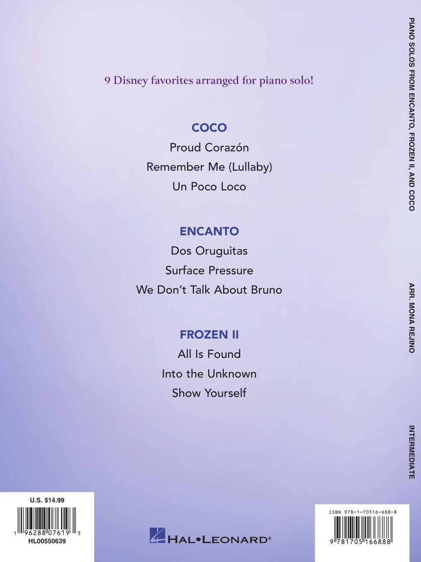 Rejino Piano Solos from Encanto, Frozen II, and Coco