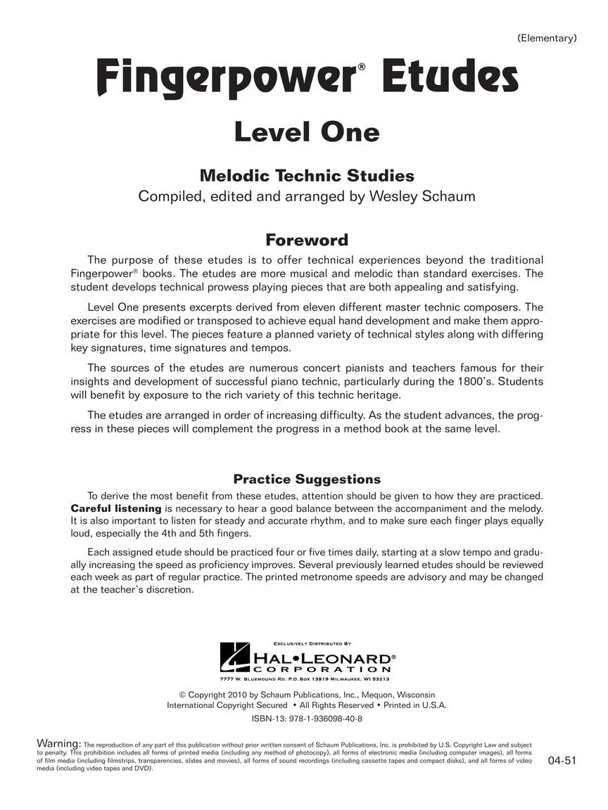 Fingerpower - Etudes Level 1