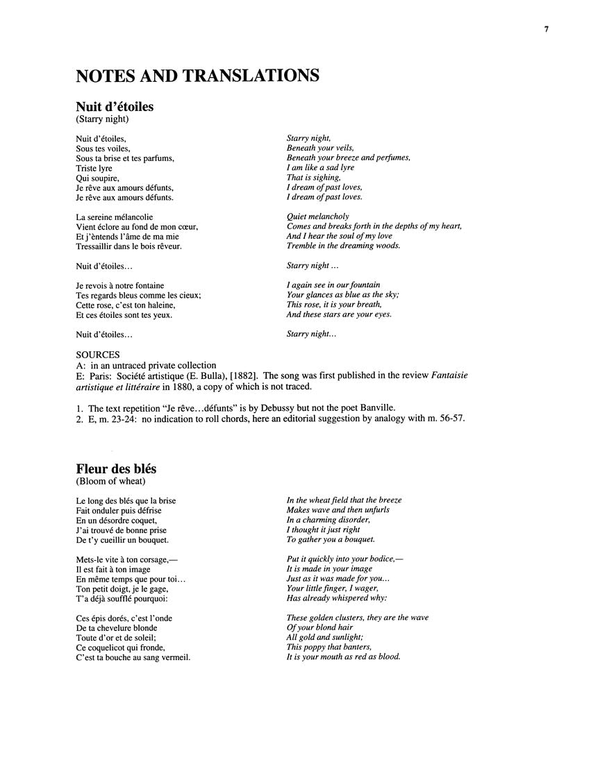 Debussy Songs Of - Volume I HIgh Voice