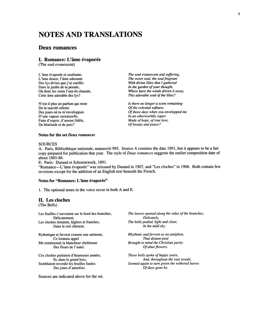 Debussy, Songs Of - Volume II Medium Voice