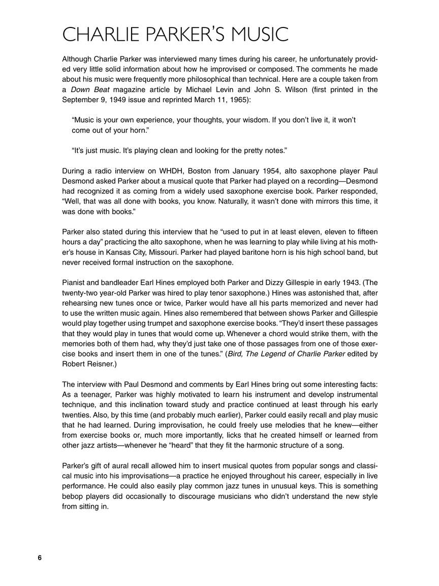 Parker, Charlie - for Guitar