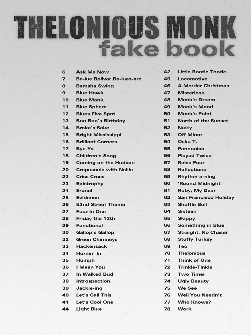 Monk, Thelonious - Fake Book