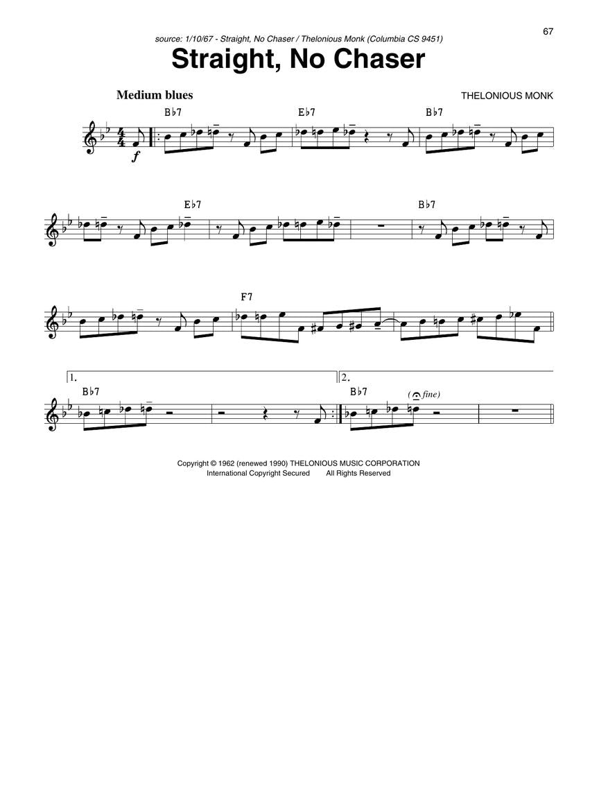 Monk, Thelonious - Fake Book