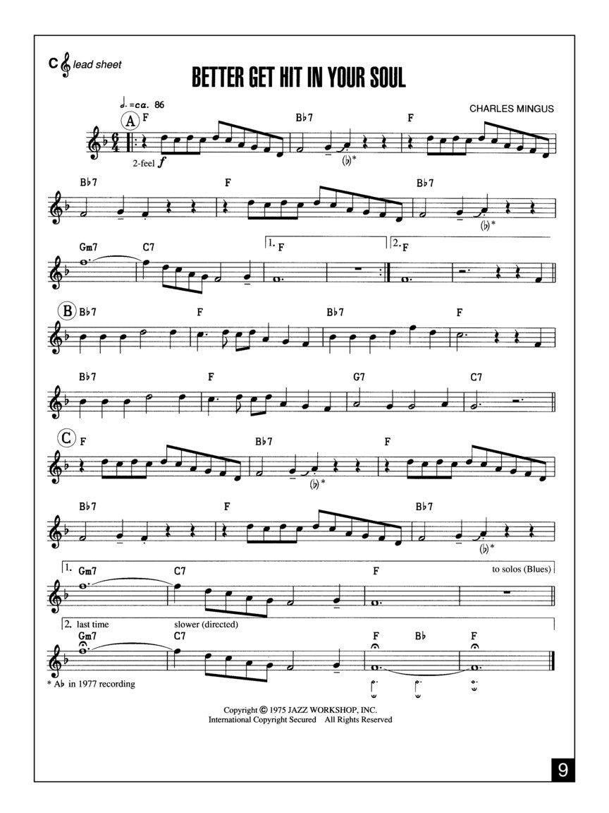 Mingus More Than a Fake Book