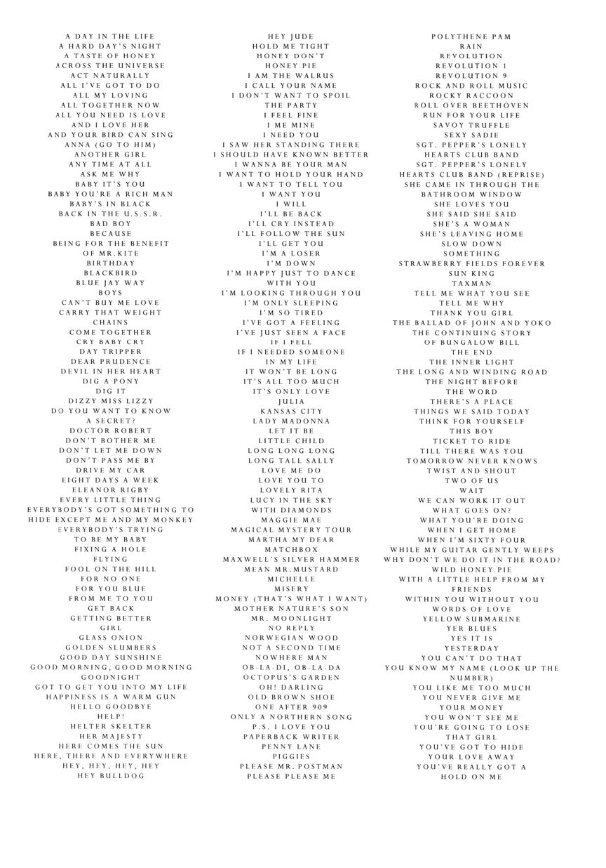 Beatles - Complete Scores