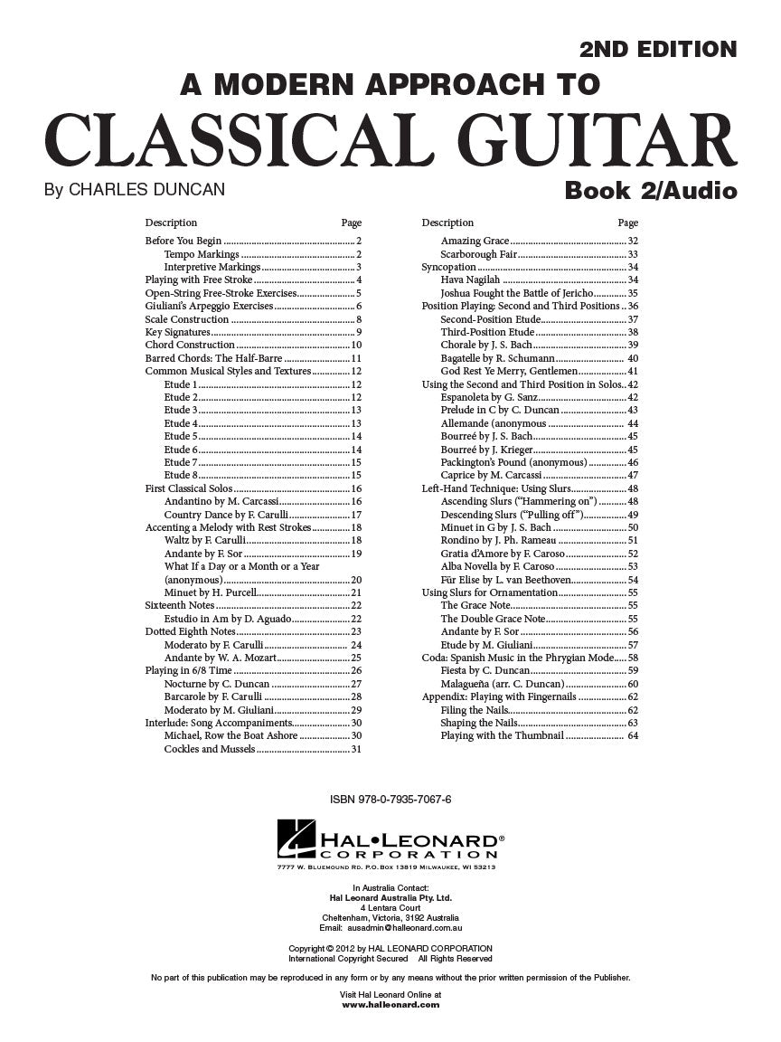 Modern Approach to Classical Guitar - Book 2