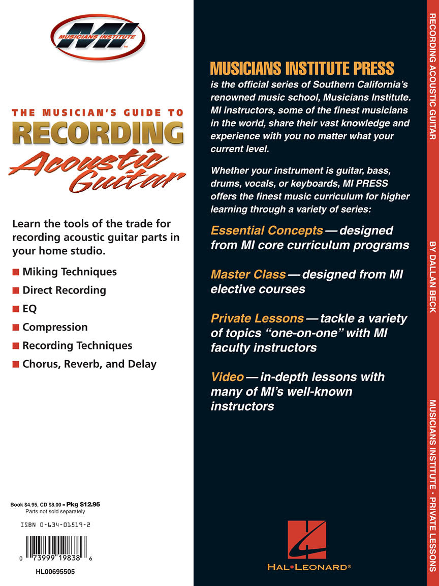Musician's Guide to Recording Acoustic Guitar, The - MI Press