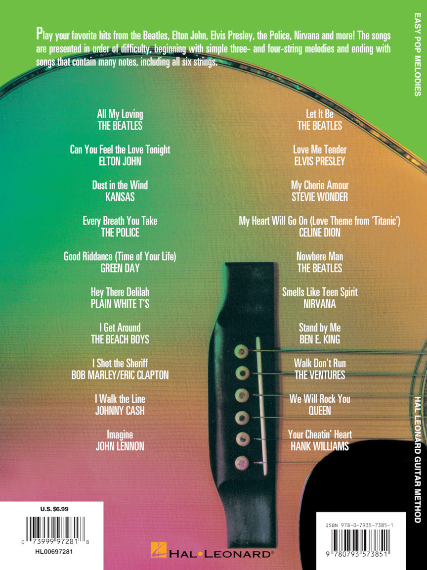 Easy Pop Melodies - Book - Hal Leonard Guitar Method