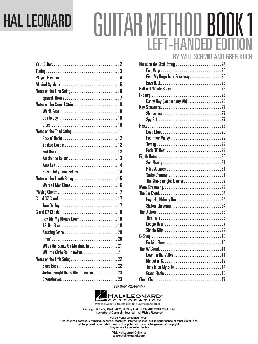 Hal Leonard Guitar Method, Book 1 - Left-Handed Edition