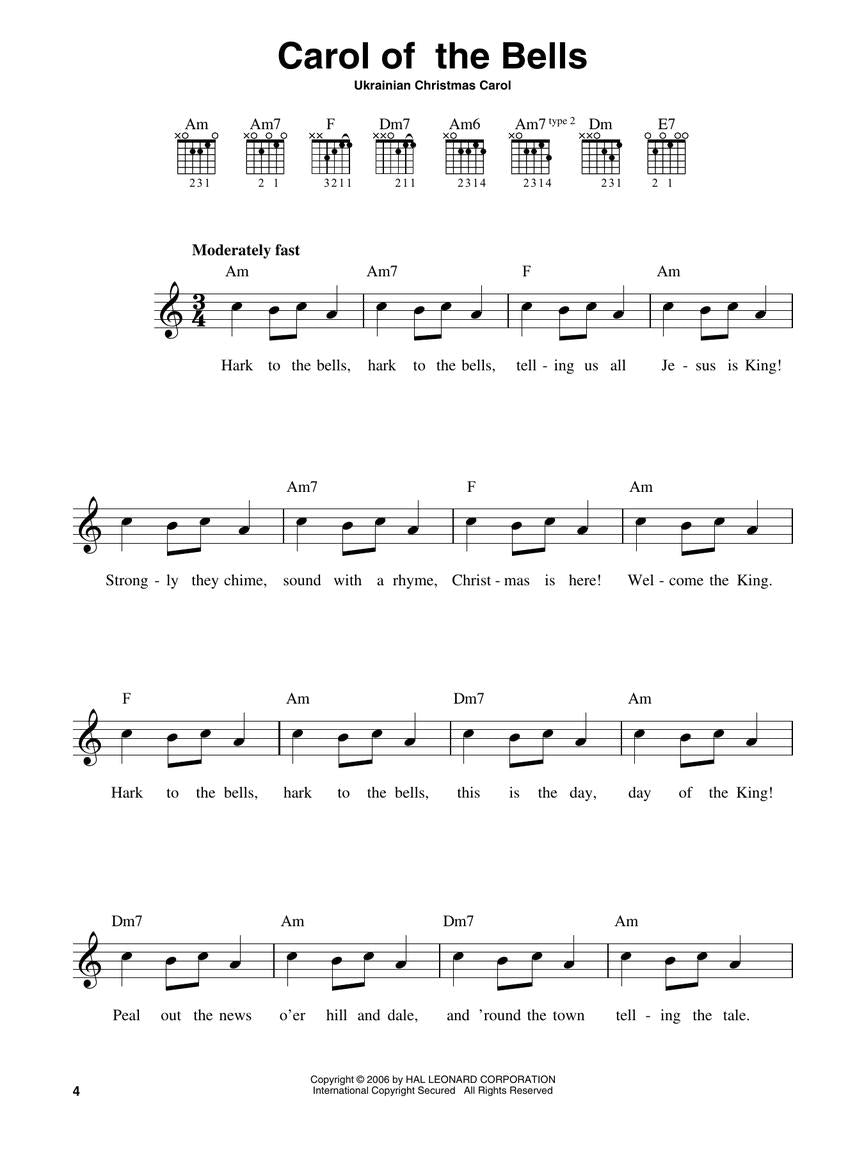 Christmas Carols for Easy Guitar