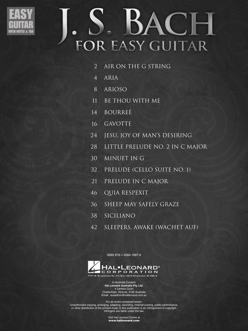 Bach for Easy Guitar