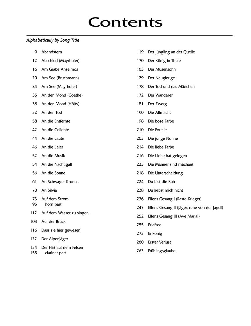 Schubert, Franz - 100 Songs High Voice